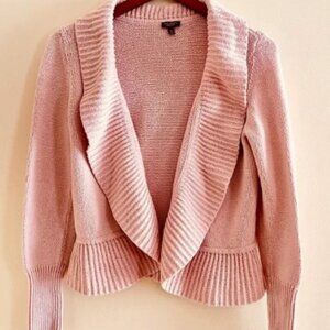 Talbots Pink Ribbed Knit Cardigan M Cottagecore Coquettegirl Boho